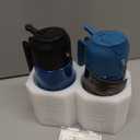 TrendPlain 16oz/470ml Blue Glass Olive Oil Sprayer for Cooking - 2 in 1 Olive Oil Dispenser for Kitchen Gadgets, Air Fryer, Salad, and BBQ (1 Pack, Black & Navy)