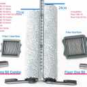 Roller Brush Replacement and Vacuum Filter Kit Compatible Only with Tineco Floor ONE S5 / Floor One S5 Pro 2 Smart Cordless Wet Dry Vacuum Cleaner, 2 Roller Brush, 2 Filters