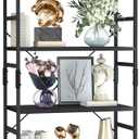 NUMENN 6 Tier Bookshelf, Tall Bookcase Shelf Storage Organizer, Modern Book Shelf for Bedroom, Living Room and Home Office, Black