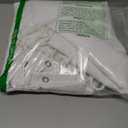 MitoVilla Boho Extra Long Shower Curtain 72 x 96, White Modern Farmhouse 96 inch XL Polyester Linen Texture Tassel Fabric Shower Curtain Set with Hooks for Cottagecore Country Bathroom Decor,White