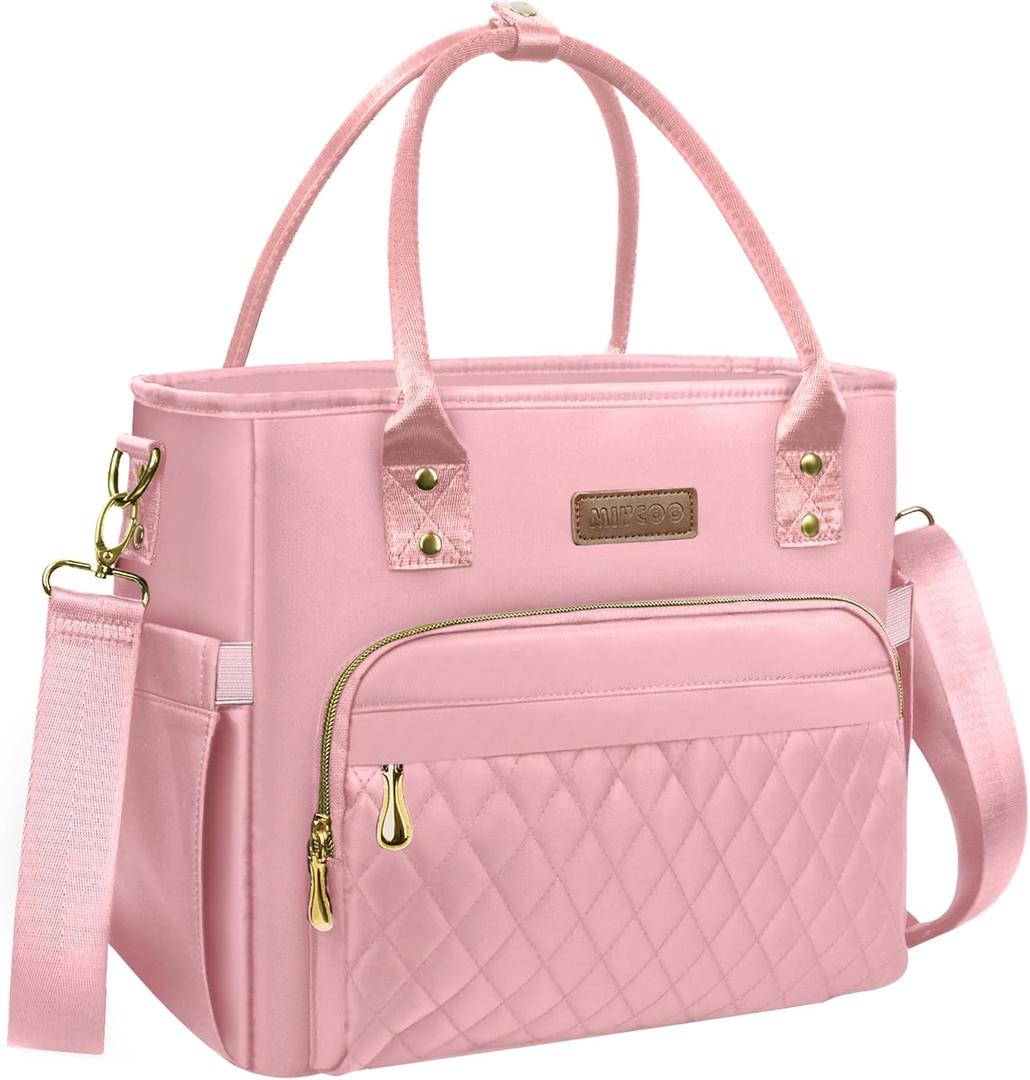 Lunch Bag Lunch Box Women - Leakproof Insulated Lunch Cooler Bag for Women - Large Lunch Tote Bags Adults, Pink (18L)