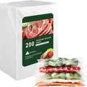 Vacuum Sealer Bags for Food - 200 Quart 8'' x 12'' Pre-Cut Food Saver Bags Quart Size, Heavy Duty Vacuum Bags for Food, BPA Free Vacuum Seal Bags for Freezer Storage, Seal a Meal or Sous Vide