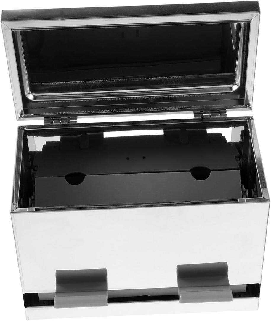Zerodeko Automatic Press Stainless Steel Straw Dispenser Chopstick Holder Large Capacity Storage Box for Restaurant Home Kitchen Effortless Retrieval Design