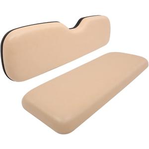 Universal Rear Replacement Cushions for Golf Cart Rear Seat, Golf Cart Cushion Back Seat for EZGO TXT RXV ST for ST Sport for Valor Models for Club Car, Dedicated for Flip Rear Seats, Wheat