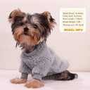 Dog Sweater for Small Dogs Girl Boy, Winter Fleece Teacup Dog Sweaters, Cute Puppy Clothes Warm Soft Pet Outfit Apparel (Light Grey, Small)
