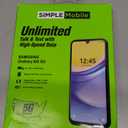 Simple Mobile Samsung Galaxy A15 5G, 64GB, Black - Prepaid Smartphone, 6.5" Super AMOLED Display, 50MP Camera, Long-Lasting Battery (Locked to Simple Mobile)