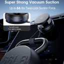 Latest Magnetic Car Phone Holder Ultra Vacuum Suction Cup Phone Mount Magnetic Car Mount Cell Phone Holder for Your Car Accessories for iPhone 15 14 13 12 Android (Black)