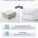LANE LINEN 100% Cotton Bath Towel Set - 16 Pieces - Super Soft, Highly Absorbent & Quick Dry - 4 Bath, 8 Washcloths, 4 Hand Towels for Bathroom - Hotel Quality, Ideal for Spa, Gym & Travel - White