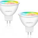 LEDEPLY Zigbee MR16 LED Smart Bulb, Hub Required, Compatible with Phi*Lip*s Hu*e*, Alexa, Google, & ConBee, 5W =50W, GU5.3, Dimmable, AC/DC 12V, Color Changing & Tunable White, 2-Pack