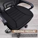 MYFAMIREA Car Seat Cushion Pad 1.2" Thick Comfort Seat Protector for Car Driver Seat Office Chair Home Use Memory Foam Seat Cushion with Non Slip Bottom, 20'' x 18.5'', Black