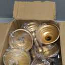 Hushee 6 Pcs Gold Candelabra Candle Stand Metal Candlestick Holder 3 Arm 12 Wedding Candlestick Holder for Theme Party Table Centerpieces Wedding Holiday Birthday Party