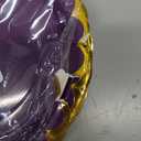 HEIPINIUYE 50 Pieces Purple Paper Plates with Gold Foil 7 Inch Disposable Purple Scalloped Dinner Plates for Wedding Baby Shower Birthday Party Dessert Plate