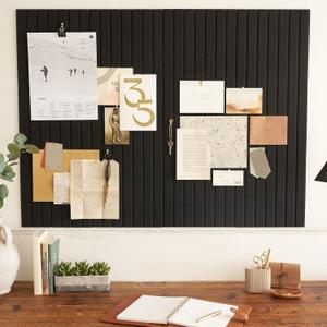 Large Felt Bulletin Board - Stylish Perfectly Sized 35" x 47" Cork Board Alternative for Office & Wall Decor 12 Customizable Adhesive Tiles w/Golden Pins are Perfect to Display Your Photos