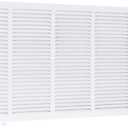 EZ-FLO 30 x 14 Inch (Duct Opening) Return Air Vent Cover for Wall or Ceiling, Solid Steel Return Air Grille, HVAC Vent Cover, White, 61650