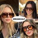 DreamCalf Oversized Aviator Sunglasses for Women Men Trendy Big Wide Sun Glasses with UV Protection for Daily Life