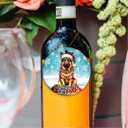 2 x Cute Christmas Santa Hat German Shepherd Dog Ceramic Ornament - Dog Christmas Ornaments - German Shepherd Gifts for Women