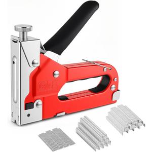 Staple Gun 3 in 1 Heavy Duty Manual Brad Nailer Power with 1200 Staples Adjustable Upholstery Stapler Gun for Wood, Crafts, Carpentry, Decoration DIY