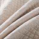 100% Cotton Quilted Throw Decorative Throw Blanket Multi Color Super Soft Warm Indian Vintage Reversible Quilt for Sofa and Couch 50"x60" (Natural Beige)