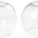 Clear Seeded Glass Globe Lamp Shades Replacement Lampshade Cover with 1-5/8-inch for Wall Sconce Pendant Lighting G0091