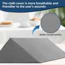 Fanwer Wedge Pillow for Side Sleeping, Back Pillow for Side Sleeper, Bed Wedges & Body Positioners for After Surgery, Pregnancy Support, Back Pain, Preventing Bedsores