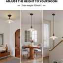 Pendant Lights Kitchen Island: Mini Chandelier Ceiling Light Fixture with Hand Blown Glass, E26 67 inch Height Adjustable Rustic Vintage Hanging Chandeliers for Dining Room Kitchen Foyer (1 Pack)