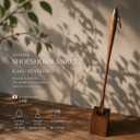 SASAHARA Shoehorn Maru 30.3 Inch with Kaku Stand, Long Handle, Wooden Shoehorn, Made in Japan, Shoehorn, Brown Color,Walnut Wood