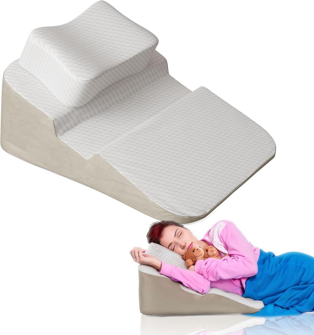 Daneey Side Sleeper Pillow with Arm Hole, Side Sleeper Pillows for Adults with Adjustable U-Shaped Headrest Pillow, Pillows for Neck, Back, Shoulder Pain Relief with Removable Cover