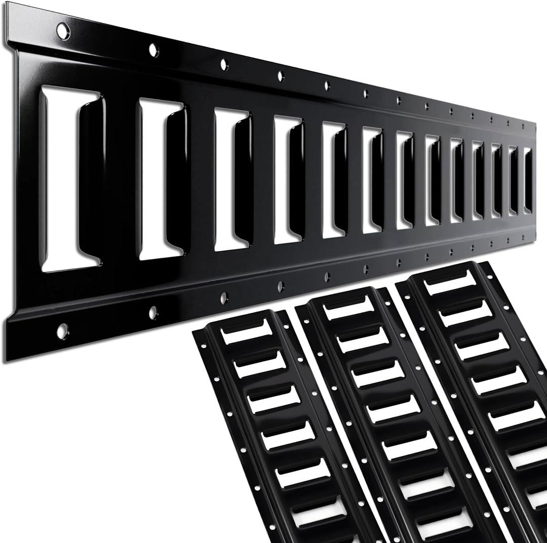 STARLEAPARTS 4' E Track Rail Tie-Down Kit - Heavy Duty 4 Pack Etrack Rails System - Power Coated Steel E Track Bar Rails for Securing Cargo, Garages, Trailers, Vans with 6,000 lbs Breaking Strength
