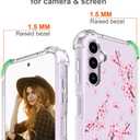 Hungo Compatible for Samsung Galaxy S23+ Plus Case, Thin Slim Cute Girly Skin Cases Protector with Airbag Bumper for Women Girls (Clear Cherry Blossom)