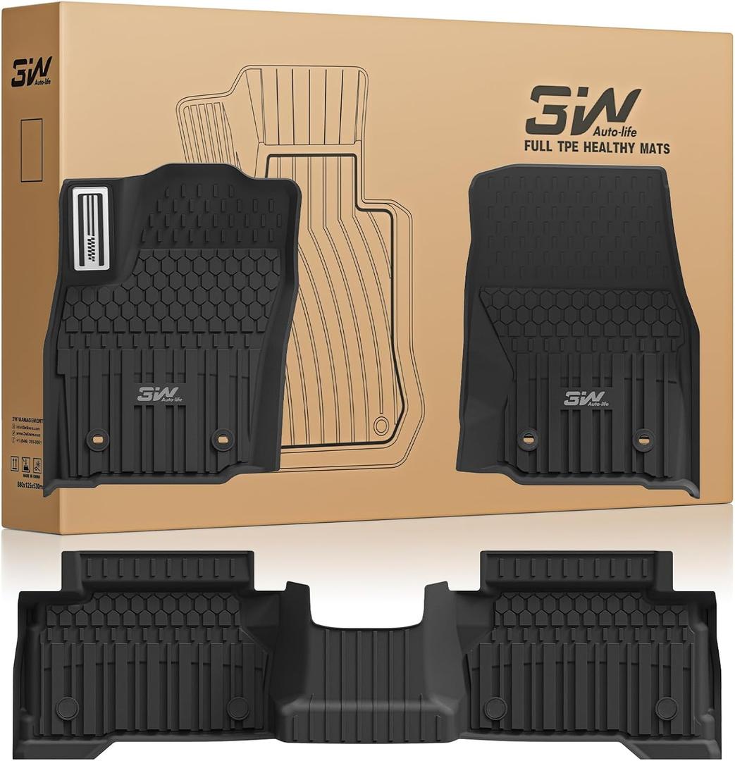 3W Floor Mats for Toyota Tacoma 2024-2026 Double Cab Automatic