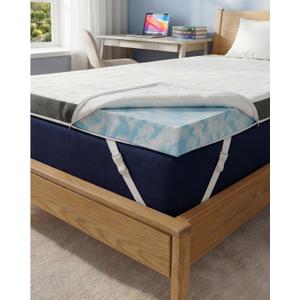 Memory Foam Mattress Topper with Cooling Cover - 3 Inch Cooling Gel Mattress Topper - Extra Plush, Thick and Comfortable - Twin XL Size Mattress Pad with Washable Cover - Pressure Relief Bed Topper