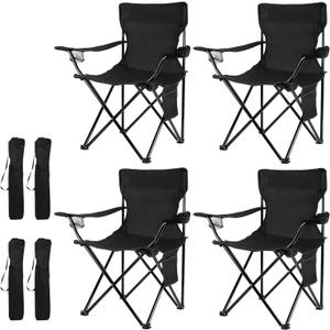Damei century 4Pack Folding Camping Chairs-Lightweight, Installation-Free, Portable Chair for Beach, Lawn, Outdoor Sports