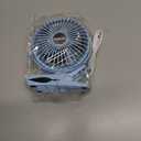BESKAR Clip on Fan, Portable Small Desk Fans with Strong Airflow, 3 Speeds with Personal Fans Sturdy Clamp, Quiet Desk Fan & Clip Fan with USB Cord Powered - No Battery (Sky Blue)