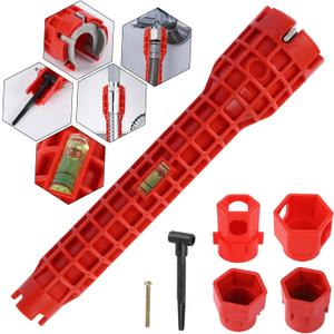 14-in-1 Multi-Functional Plumbing Wrench - Non-Slip Comfort Grip, Universal Tool for Toilet/Sink/Faucet Installation & Repair, Bathroom & Kitchen Essential