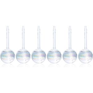 Clear Plant Watering Globes Set of 6 - Small Self Watering Globes for Indoor & Outdoor Plants - Automatic, Glass Watering Bulbs for Daily Use, Plant Watering Devices
