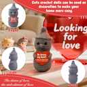 Handmade Crocheted Tin Man Doll, Graduation Gifts for Her, Him, Son, Daughter, Encouragement Gift for Friend, 'Be Brave My Heart' Keepsake, Class of 2024, New Job, Emotional Support Desk Decor