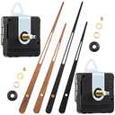 Jadive 2 Pcs High Torque Long Shaft Clock Movement Mechanism with Wooden Clock Hands for DIY Repair Parts Replacement(Fit for 24'' Clock, 30mm Shaft)