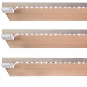 BestLuz Battery Powered LED Strip Lights, Wireless LED Strip Lights 40 inch x 3 Pack for Kitchen Under Cabinet Lighting, Shelves, Under Counter, Closet, Cordless Click Light, Neutral White 4000K