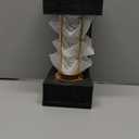 LUKA Porcelain Espresso Cup with Saucer and Metal Stand, 4 Ounce Stackable Ceramic Demitasse Espresso Mugs Cups Set for Latte, Coffee, Cafe Mocha, Tea(Set of 4),Marbling White