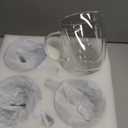 CNGLASS Large Glass Coffee Mugs 17oz,Double Walled Insulated Clear Coffee Cups with Handle,Clear Espresso Mugs for Cappuccino,Latte,Tea Bags,Hot and Cold Beverages,Set of 4