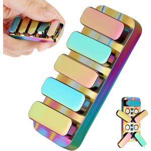 Fidget Toys for Adults, Metal Fidget Slider EDC Magnetic Haptic Fidget Clicker with 3 Noise Levels, Loud-Quieter-Quiet Adults Fidget Toy, Office Class Desk Magnetic Toys, Relief Stress and Anxiety