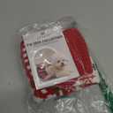 KYEESE Dog Christmas Sweater, Warm Turtleneck Dog Sweater for Small Dogs Boy Girl with Snowflake & Reindeer Pattern, Cozy Winter Doggie Knitwear with Leash Hole, Festive Holiday Outfit, Medium