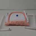 Collapsible Baby Bathtub,Baby Bath Tub with Soft Cushion & Thermometer,Baby Bathtub Newborn to Toddler 0-36 Months,Portable Travel Baby Tub (Pink)