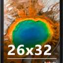 26x32 Picture Frame for Wall Display, 26x32 Black Picture Frame with Shatter Resistant Plexiglass, Stable and Sturdy 26 x 32 Poster Frame for Wall Display, Handpicked Gift Collection, 1 Pack