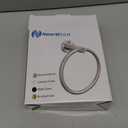 NearMoon Bath Towel Ring, Bathroom Hardware Accessories-Thicken Stainless Steel Hand Towel Holder for Bathroom, Modern Round Towel Hanger Wall Mounted (Chrome, 1 Pack)