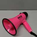 PYLE-PRO Portable Megaphone Speaker Siren Bullhorn - Compact and Battery Operated with 20 Watt Power, Microphone, 2 Modes, PA Sound and Foldable Handle for Cheerleading and Police Use PMP24PK (Pink)