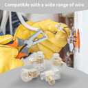 100Pcs Brass Wire Connector Nuts, Single Screw Fixing Wire end Connector Cap, Fixing Connector, nut 14-3 AWG 36mm for Connecting Wires