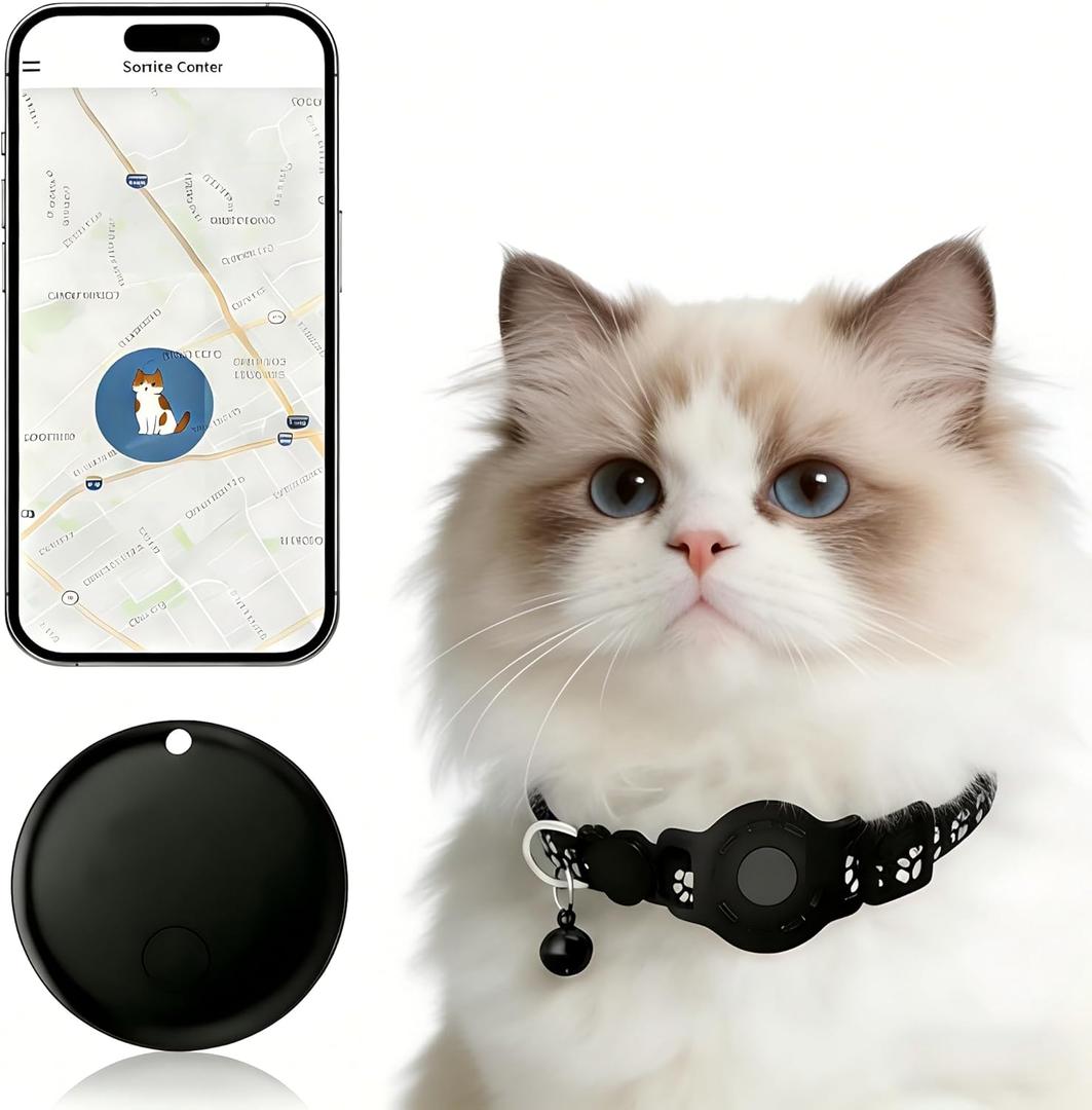 GPS Collar for CatsPet Tracker (Android Only) Smart tag,Waterproof Compatible with Google Find My,No Monthly Fee,Advanced Tracking Solution Smart Collar for Pet Safety Ideal Small Large Cats