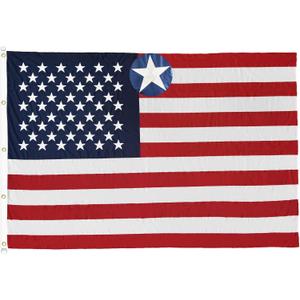 Homissor American Flag 10x19 Ft US USA Flags Large United State Flag Heavy Duty Outdoor Embroidered Stars for All Weather High Wind Sewn Stripes With 5 Brass Grommets