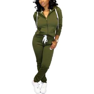 Nimsruc Jogging Suits for Women 2 Piece Casual (X-Large, Army Green)